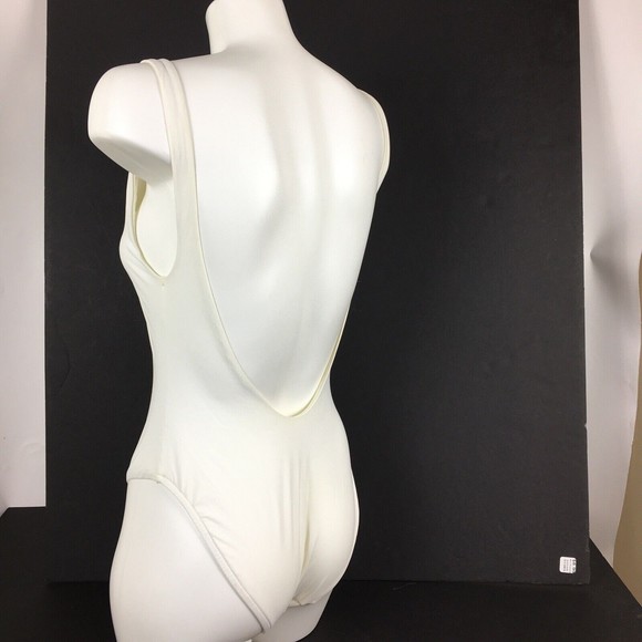 New VICTORIA'S SECRET Low Back Swimsuit Women's Size 10 White Bridal Sexy - Picture 7 of 10